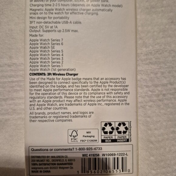 Infinitive 3 foot wireless charger for Apple Watch, New unopened box - Picture 4 of 5